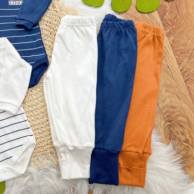  Kit 6 Peças - Dinos Gola Polo - Ferrugem, Marinho e Off White